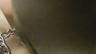 The foot slave loves eating wet pussy of his goddess and licking her boots