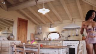 Barbie Looks Gorgeous in the Kitchen in Sexy Lingerie and Then Naked, She Is Decadent and Dirty,