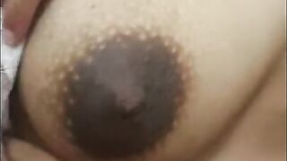 He squeezed milk for me from my breasts, my husband's friend, Wow, he made me mad