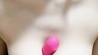 Asian maid shows off her butt and tightens her pussy to play with her sex toys