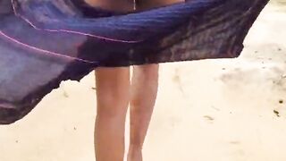 Sri lankan girl beach fun