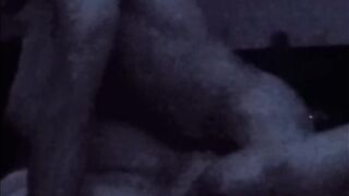 GF rides dick really hard until she gets fucked missionary harder