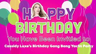 Cassidy Luxe's Birthday DP Gang Bang Yacht Party Releasing September 6th!