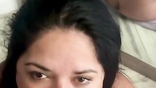 blow job queen sucks this dick dry