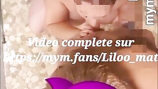 Bonne pipe pour Mr, il me fait une éjaculation faciale, j'avale tout ????????