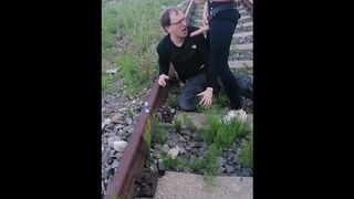 Public anal session on train station. Full video on my Onlyfans ( link in bio)