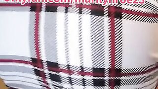 Blasting farts in my plaid skirt