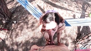 Stepdaughter Secretely Sucks Cock While Camping!