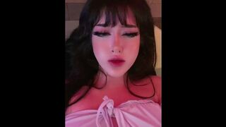 Solo girl masturbating with her very wet pussy