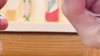 Cock teasing Slow motion cum shot