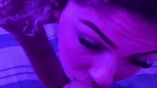 EATING THE HOT INFLUENCER WITH ANAL PLUG WHILE SHE DRINKS ALL MY MILK