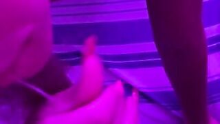 EATING THE HOT INFLUENCER WITH ANAL PLUG WHILE SHE DRINKS ALL MY MILK