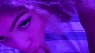 EATING THE HOT INFLUENCER WITH ANAL PLUG WHILE SHE DRINKS ALL MY MILK