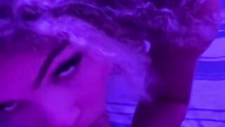 EATING THE HOT INFLUENCER WITH ANAL PLUG WHILE SHE DRINKS ALL MY MILK