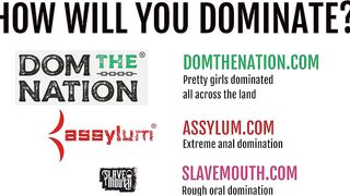 Ass fucked BDSM babe in anal domination