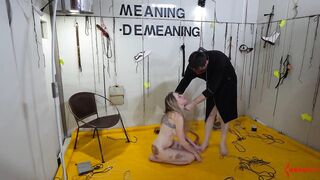 Ass fucked BDSM babe in anal domination