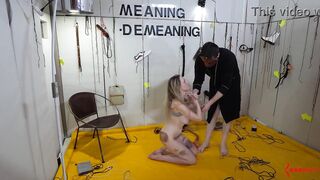 Ass fucked BDSM babe in anal domination