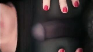 Married MILF getting tittyfucked and taking a load
