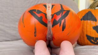 Happy Halloween Pumpkin Ass Painting