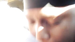 Creeddaking sloppy car blowjob