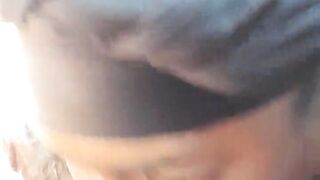Creeddaking sloppy car blowjob