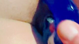 petite girl with tight sexy butt takes double sided dildo like a little slut