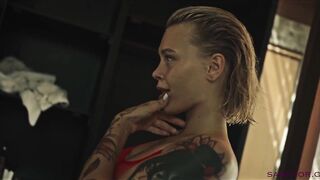 SANKTOR - TATTOOED BABE WITH HUGE BUTT MASTURBATES