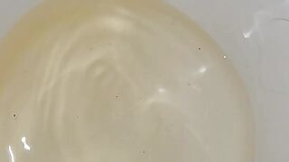 Piss in potty before I shave my hairy pussy