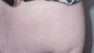 Piss in potty before I shave my hairy pussy