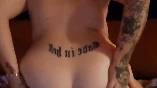 Riding dildo with butt plug