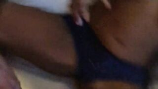 Teen ebony sucks and fucks married husband in wife's wedding shoes