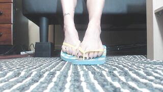 Naked Milf In Blue Flip flops