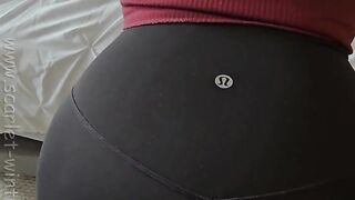 Slut MILF Teacher in leggings sucks and fucks her neighbor