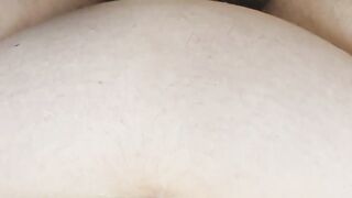 BBW fucking a dildo with her wet hairy pussy