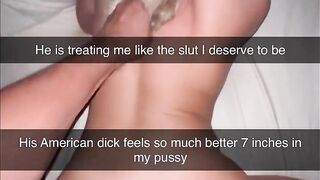 Cheating 18 year old Russian girl Snapchats her Boyfriend during Creampie Cheating with Older Man