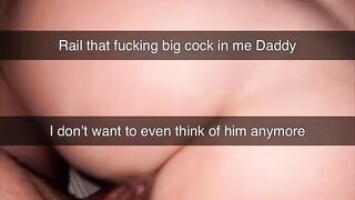 Cheating 18 year old Russian girl Snapchats her Boyfriend during Creampie Cheating with Older Man