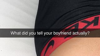 Cheating girl fucks guy on first tinder date and snaps bf on Snapchat