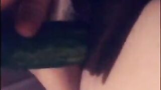 I stuck a big cucumber in my vulva