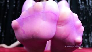 My shiny feet mesmerize you PREVIEW - femdom foot fetish mistress padrona goddess Rebecca Diamante