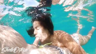 SEX ON THE BEACH, INSIDE WATER WITH A FAN - SHEILA ORTEGA