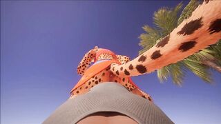Cute furry cheeta girlfriend - pov fucking