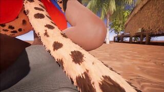 Cute furry cheeta girlfriend - pov fucking