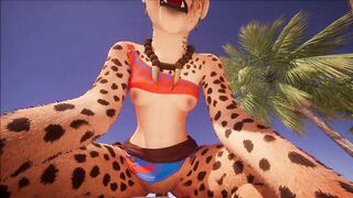 Cute furry cheeta girlfriend - pov fucking