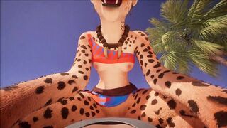 Cute furry cheeta girlfriend - pov fucking
