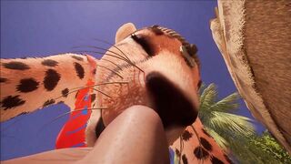 Cute furry cheeta girlfriend - pov fucking