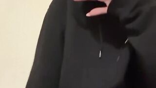 Fucking pussy with a dildo in the entrance