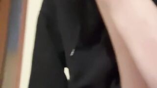Fucking pussy with a dildo in the entrance
