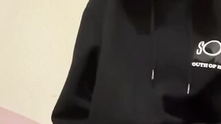 Fucking pussy with a dildo in the entrance