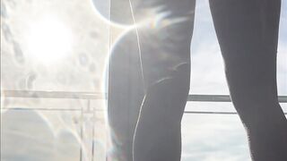 Touching Myself Big City Window After Shower