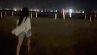 pee on public beach